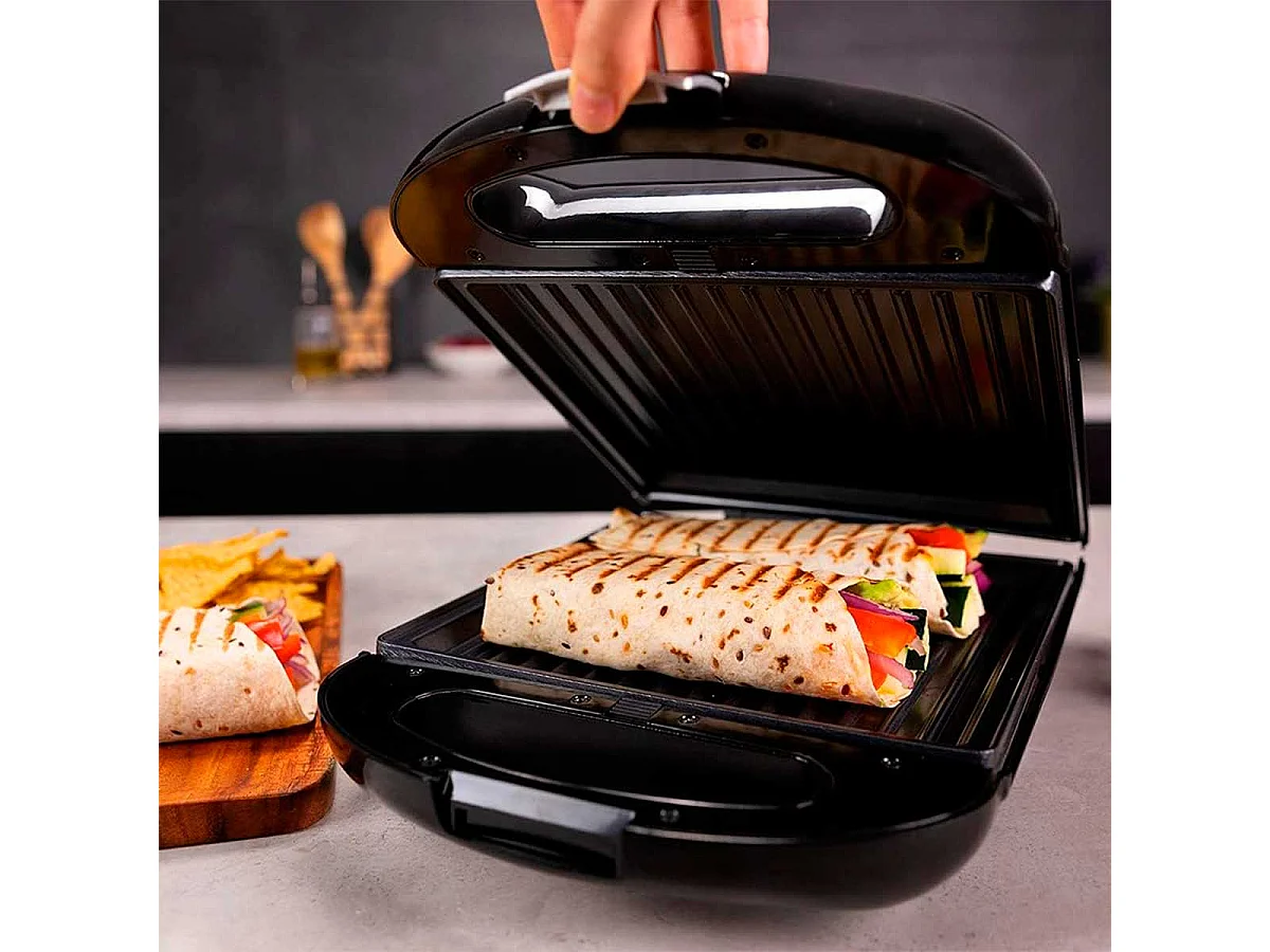Sandwichera Cecotec Rock´nToast Family 3in1 1500W 3 placas intercambiables negro