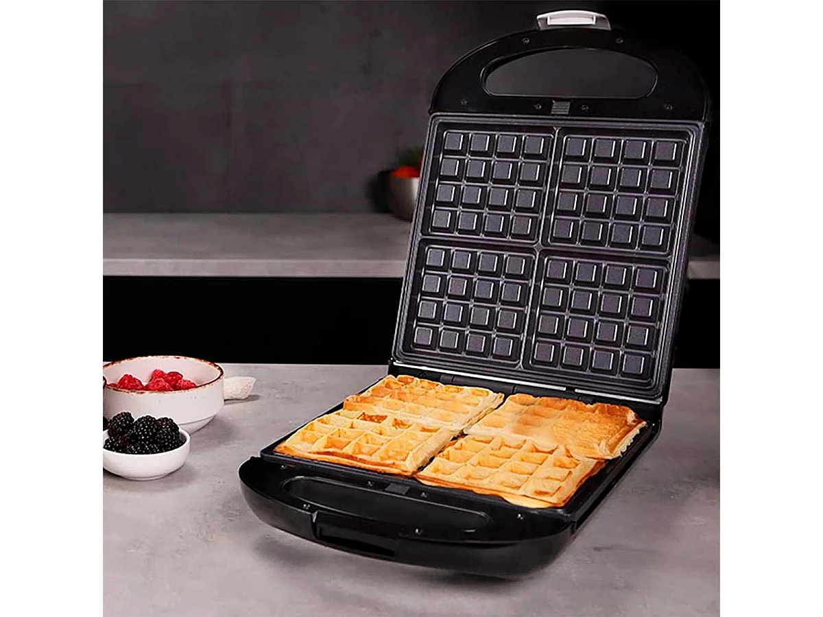 Sandwichera Cecotec Rock´nToast Family 3in1 1500W 3 placas intercambiables negro