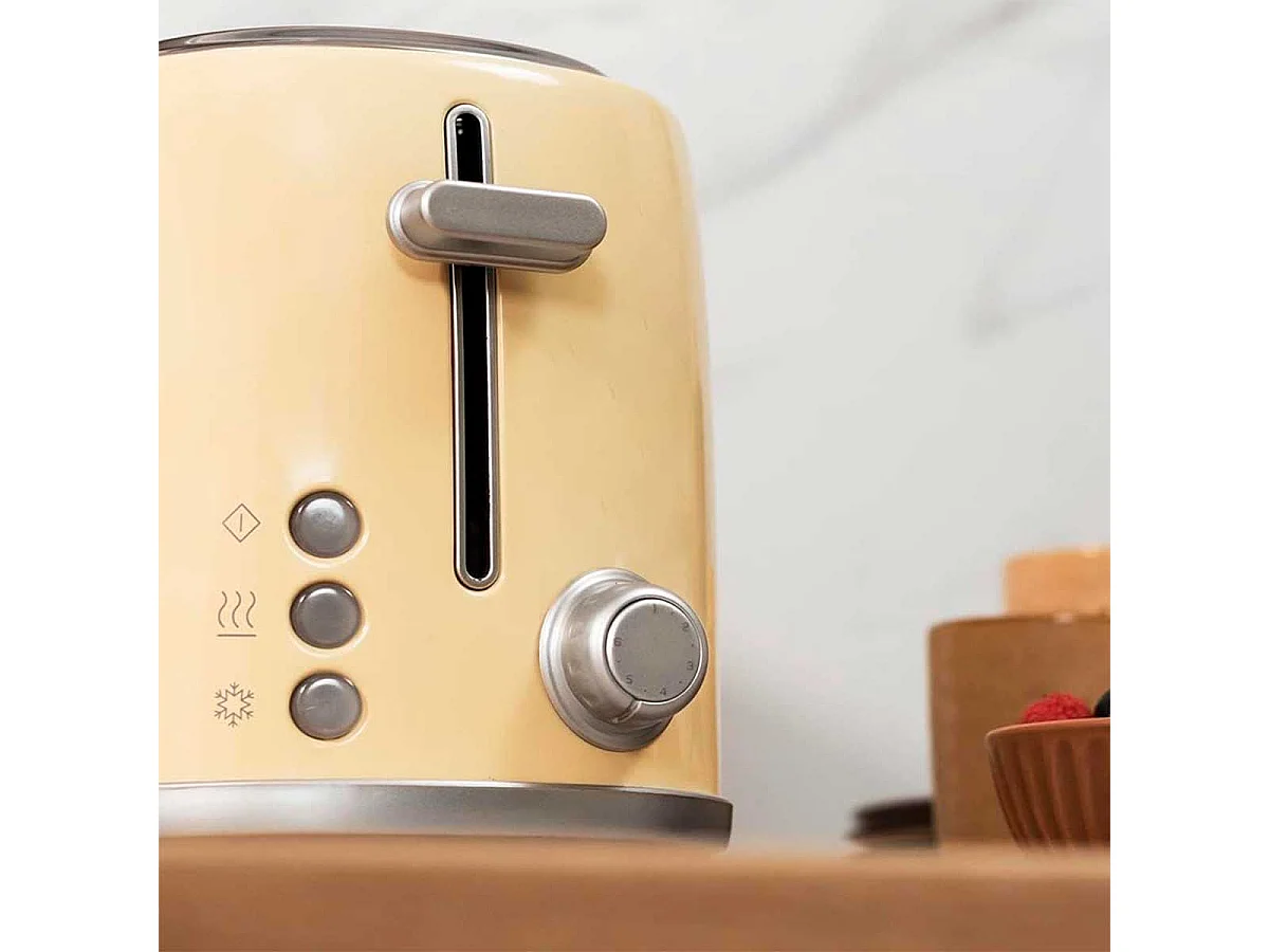 Tostador Cecotec Toast&Taste 1000 Retro Double 980W diseño retro beige