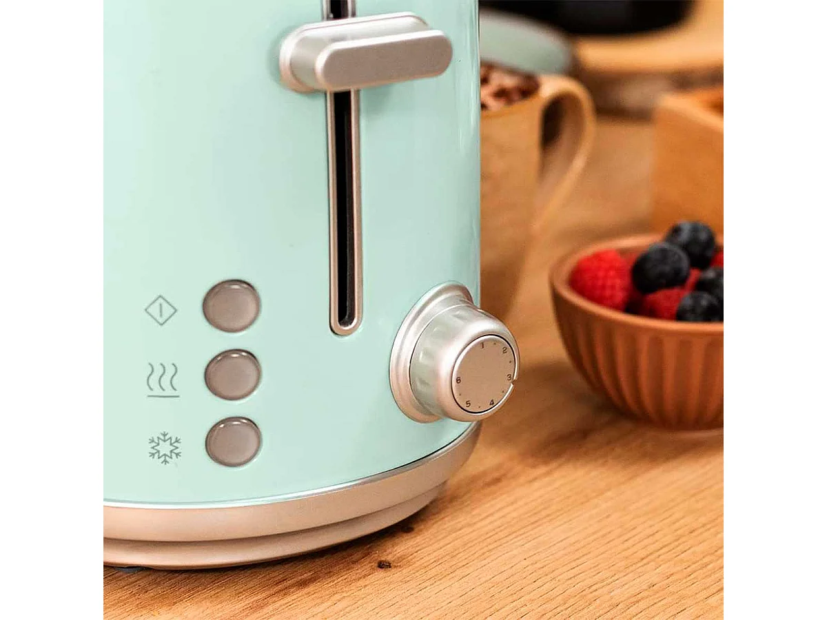 Tostador Cecotec Toast&Taste 1000 Retro Double 980W diseño retro azul
