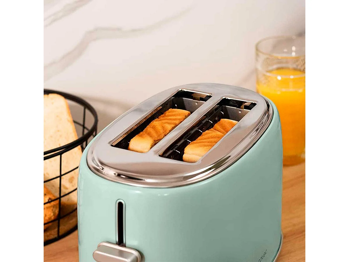 Tostador Cecotec Toast&Taste 1000 Retro Double 980W diseño retro azul