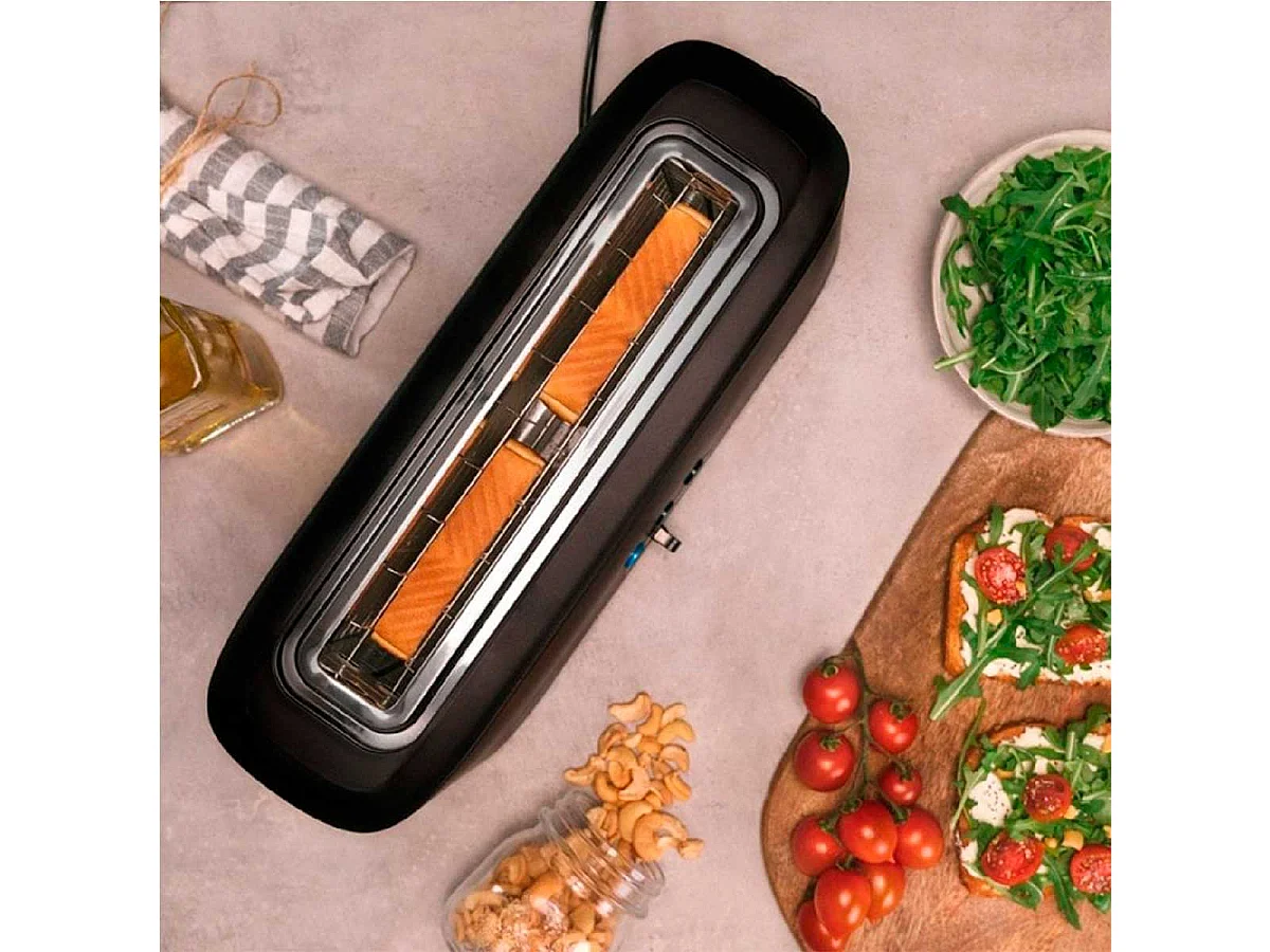 Tostador Cecotec Toast&Taste 10000 Extra 980W ranura extra ancha negro
