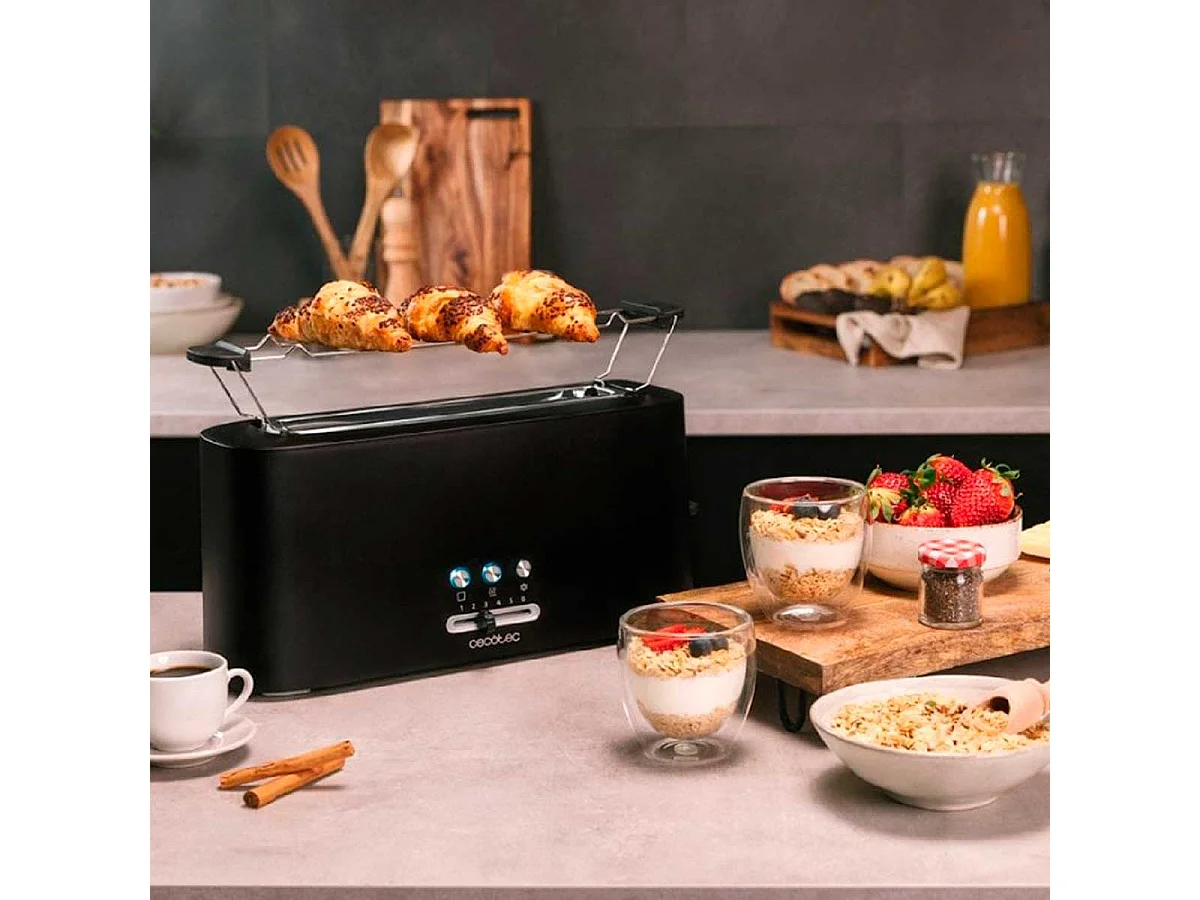 Tostador Cecotec Toast&Taste 10000 Extra 980W ranura extra ancha negro