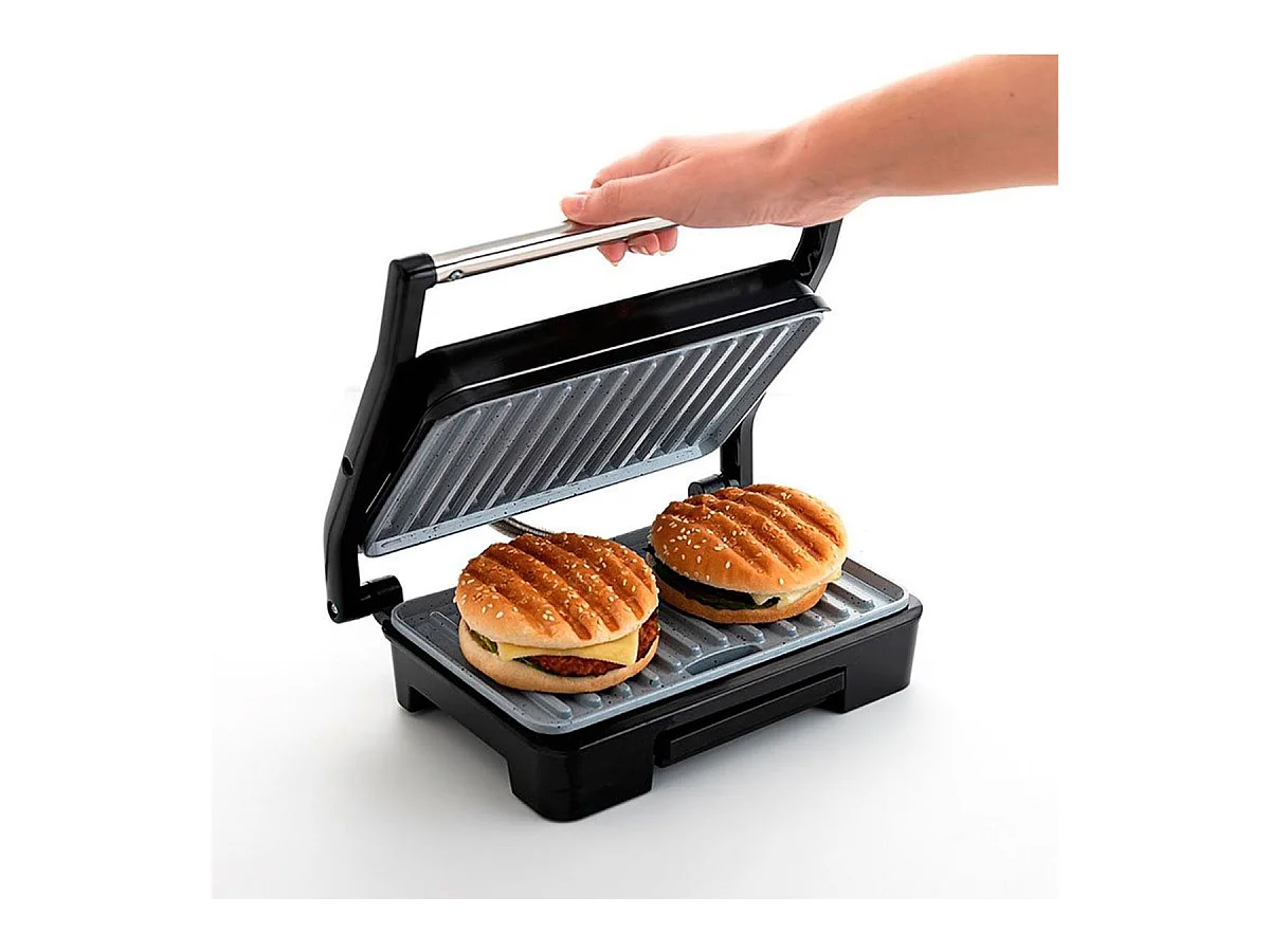 Grill doble placa Gallery Dcook 850W antiadherente 23x14,5 cm