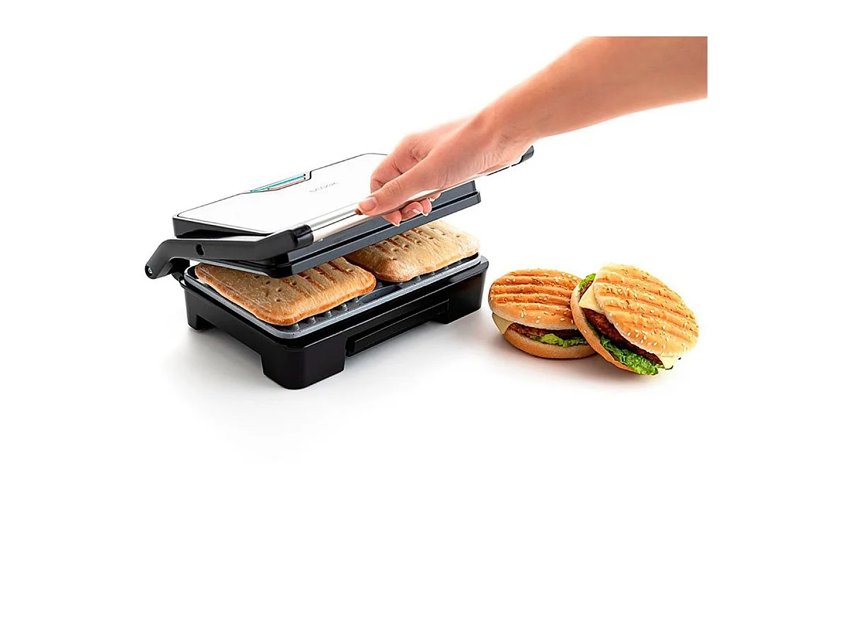 Grill doble placa Gallery Dcook 850W antiadherente 23x14,5 cm
