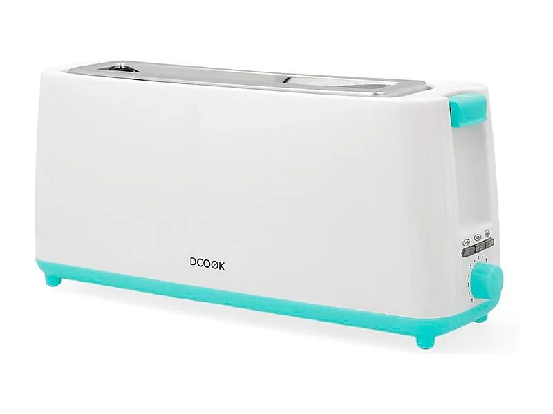 Tostador Gallery Dcook 800W ranura larga 3 funciones 7 posiciones de tostado blanco/azul