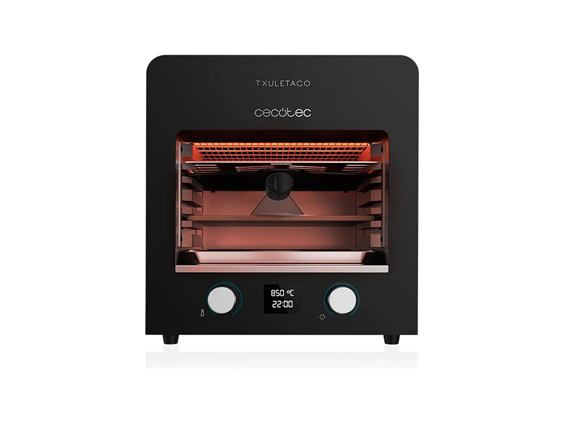 Horno eléctrico Cecotec Txuletaco 8000 Inferno 2200W 850ºC negro 47x47,5x41 cm