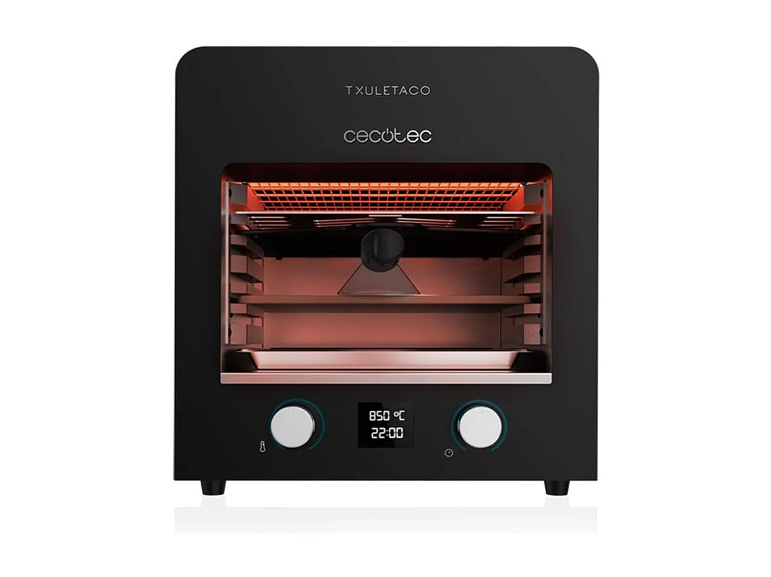 Horno eléctrico Cecotec Txuletaco 8000 Inferno 2200W 850ºC negro 47x47,5x41 cm