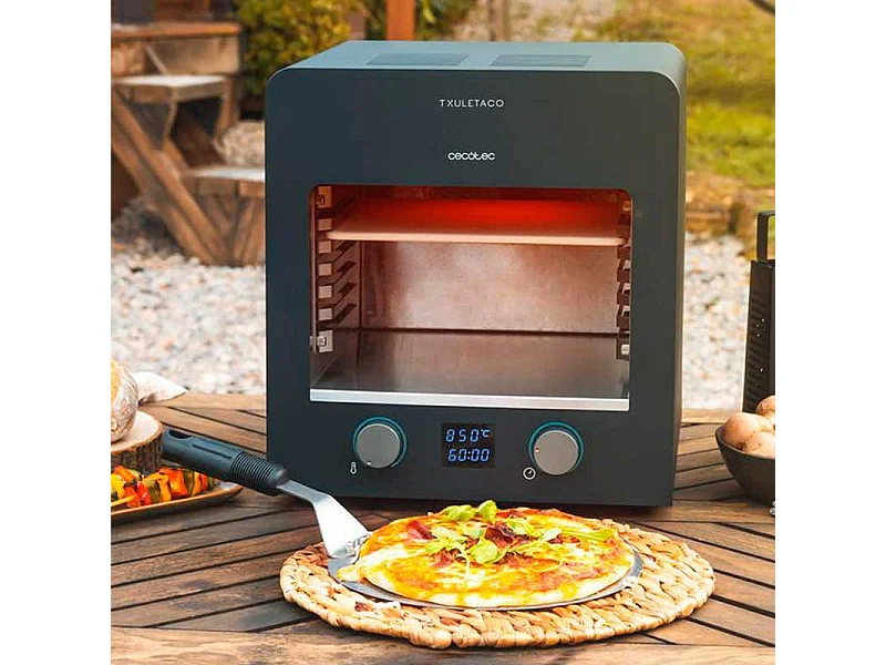 Horno eléctrico Cecotec Txuletaco 8000 Inferno 2200W 850ºC negro 47x47,5x41 cm