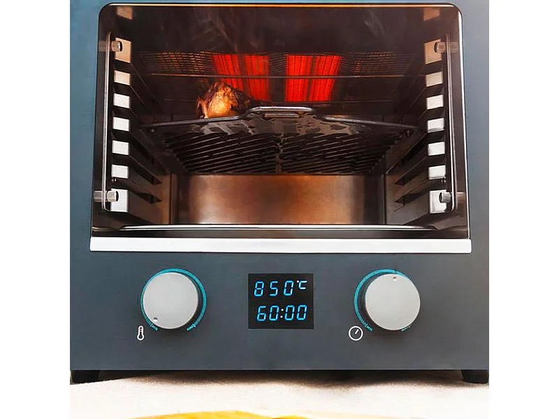 Horno eléctrico Cecotec Txuletaco 8000 Inferno 2200W 850ºC negro 47x47,5x41 cm