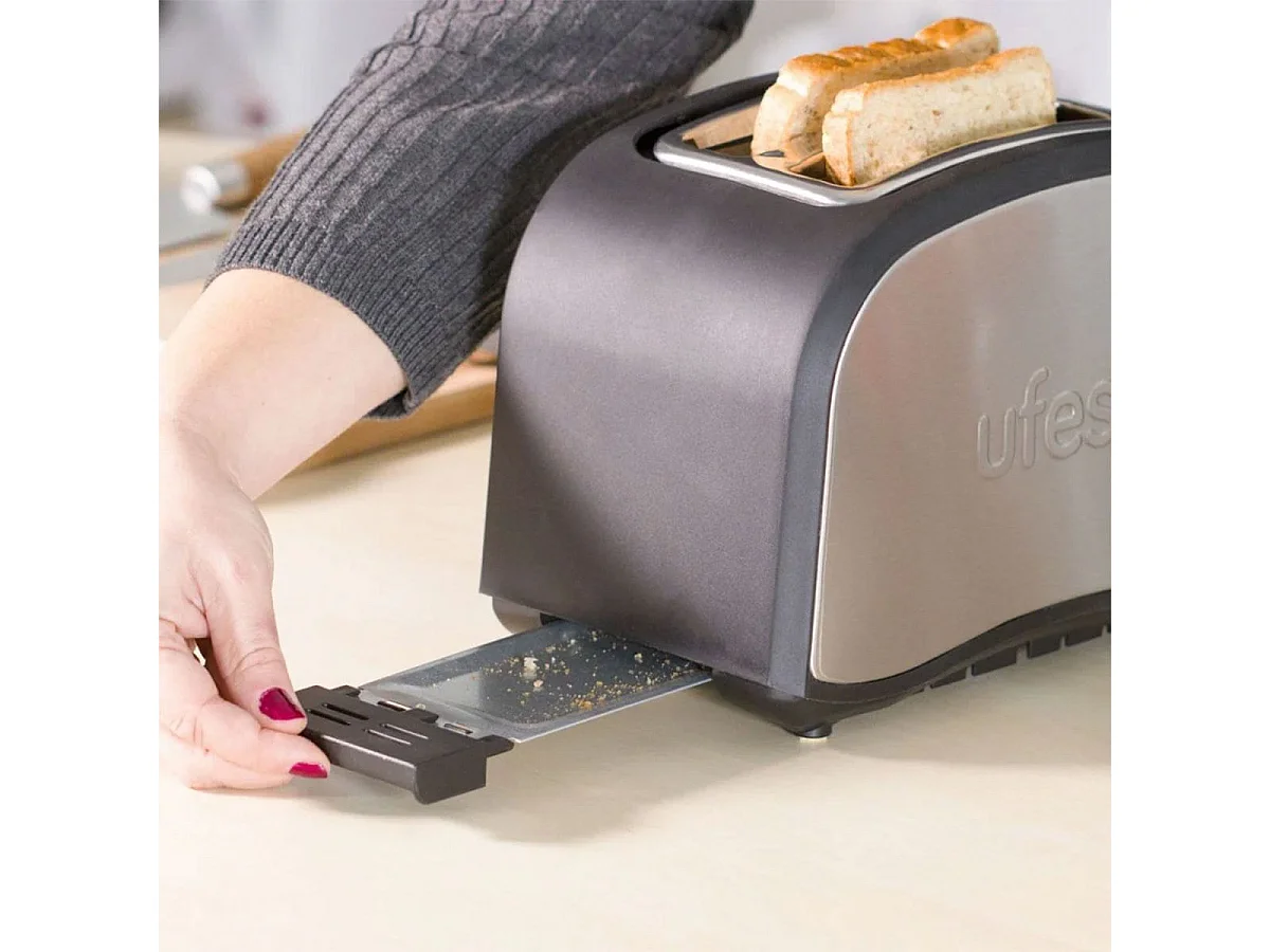 Tostador Ufesa Optima TT7985 800W 6 niveles 2 ranuras inox