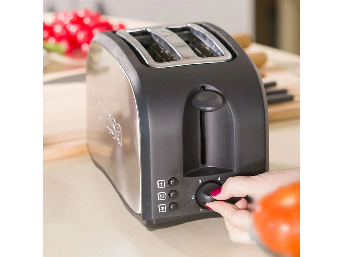 Tostador Ufesa Optima TT7985 800W 6 niveles 2 ranuras inox