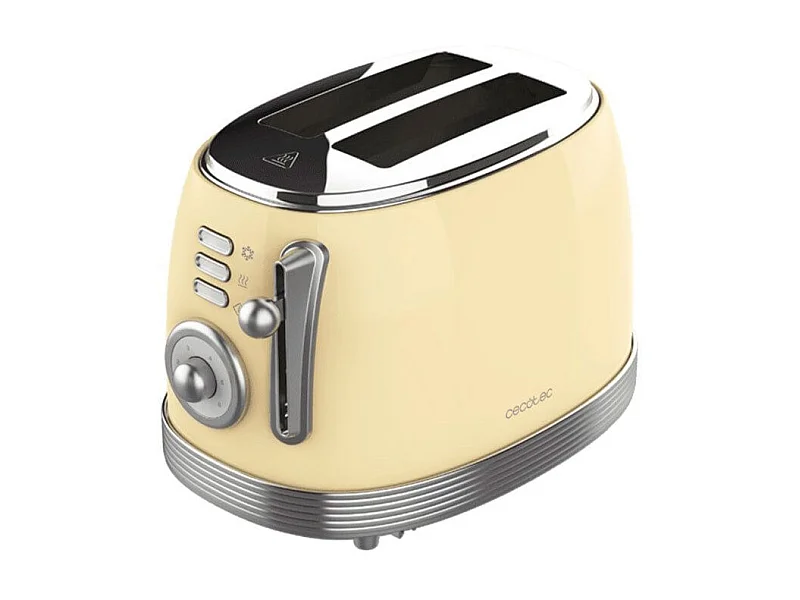Tostadora vertical Cecotec Toast&Taste 800 Vintage Light Yellow 850W doble ranura amarillo