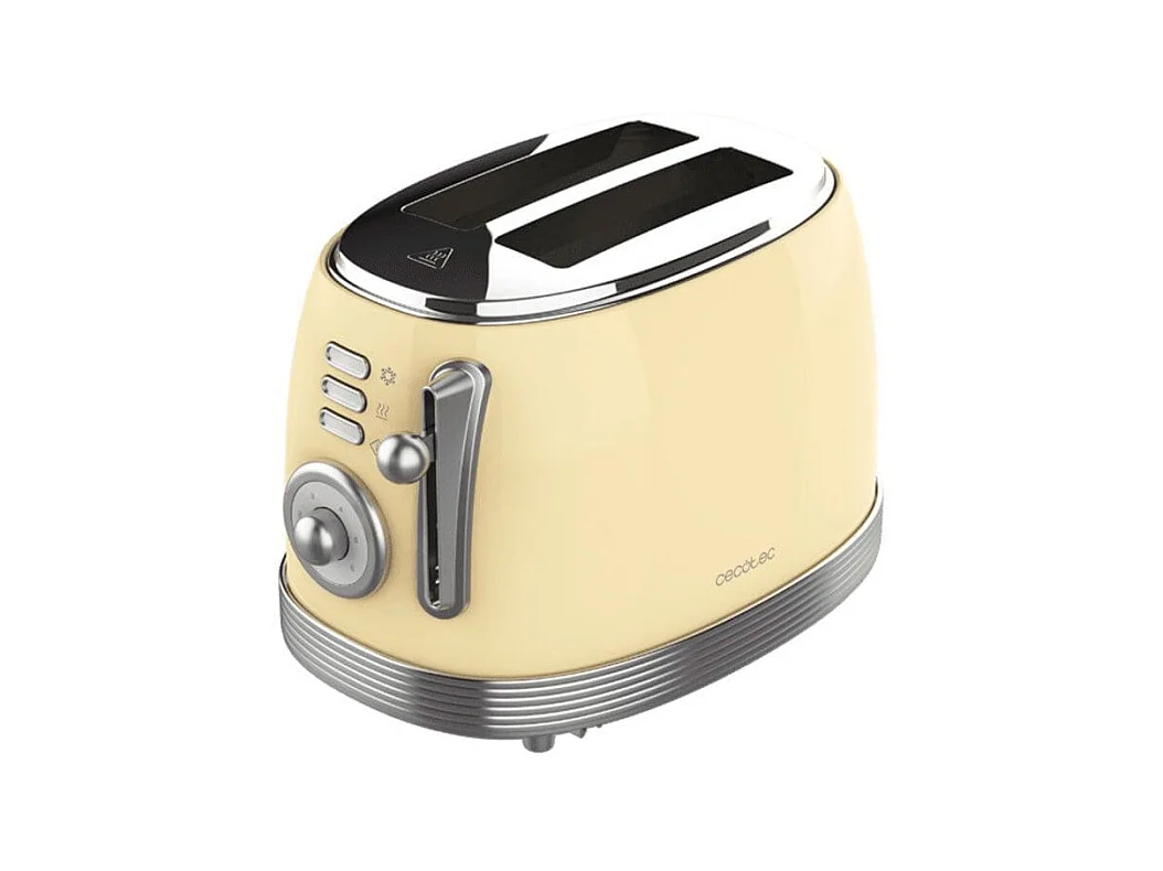 Tostadora vertical Cecotec Toast&Taste 800 Vintage Light Yellow 850W doble ranura amarillo