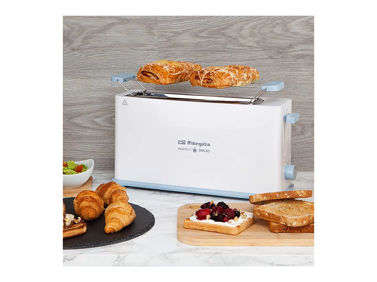 Tostador Orbegozo TO-4014 850W ranura ancha 7 posiciones blanco