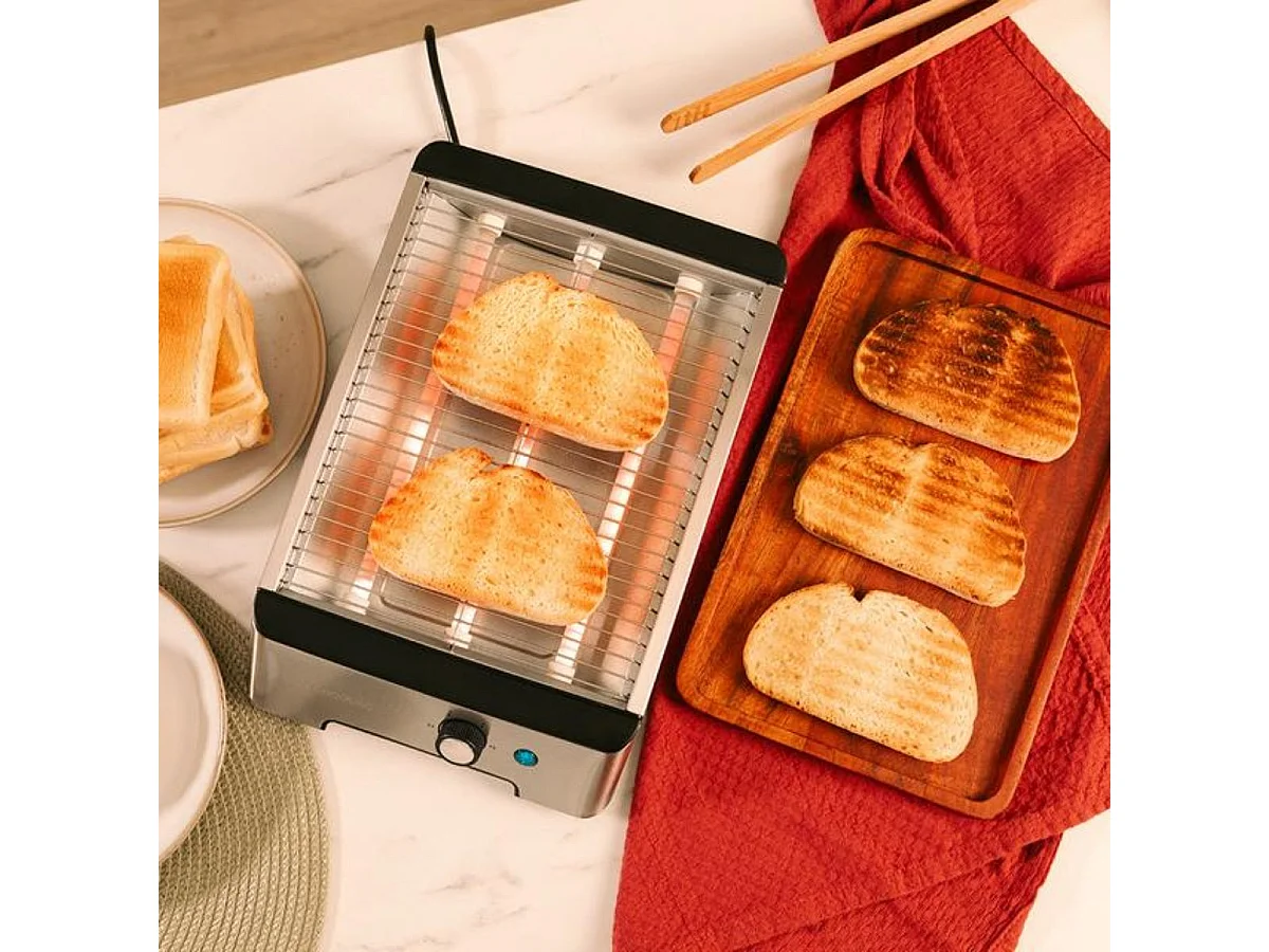 Tostador horizontal Cecotec NiceSlice Inox 1000W control mecánico