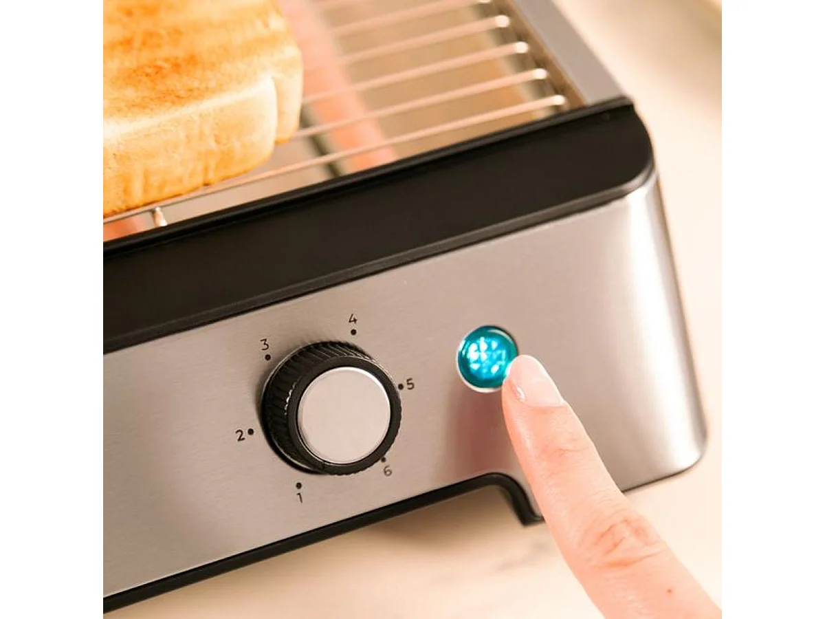 Tostador horizontal Cecotec NiceSlice Inox 1000W control mecánico