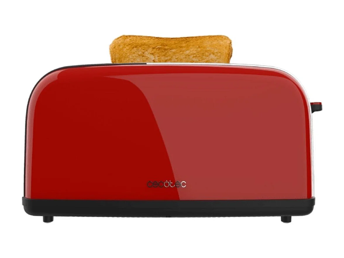 Tostador vertical Cecotec Toastin' Time 850W diseño vintage ranura larga  rojo