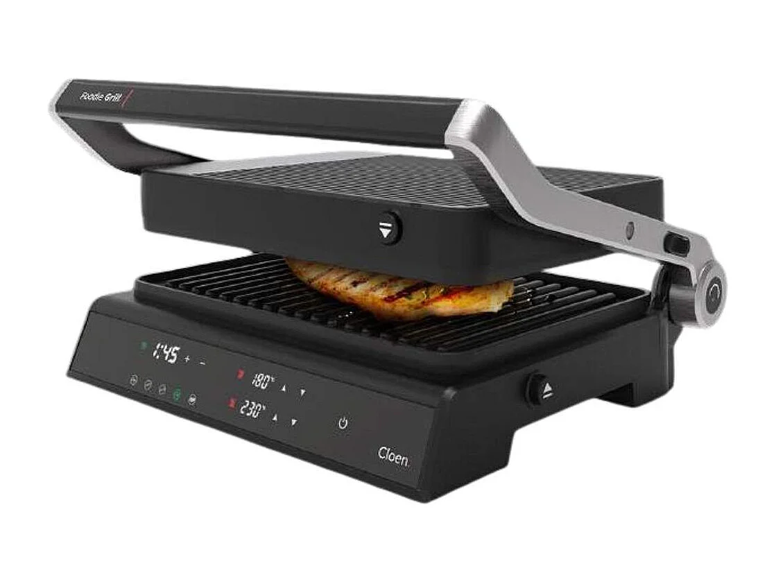 Parrilla eléctrica Cloen Foodie grill 2000W 5 menús negro