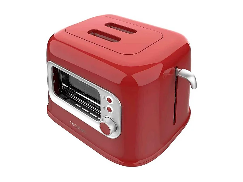 Tostador Cecotec RetroVision 700W diseño retro con ventana rojo
