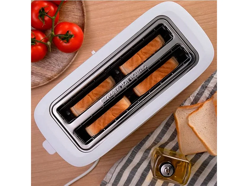 Tostadora de doble ranura Toast&Taste 16000 Extra Double White Cecotec 1630W blanco
