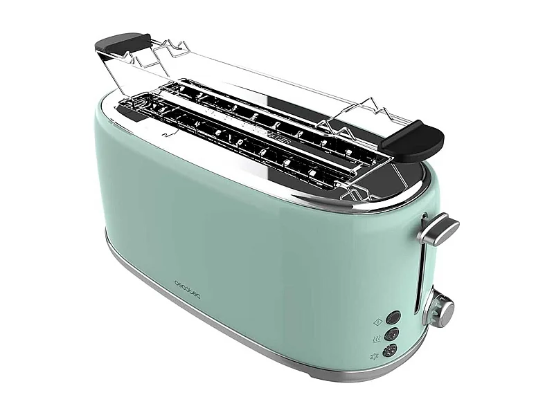 Tostador Cecotec Toast&Taste 1600 Retro Double 980W diseño retro verde
