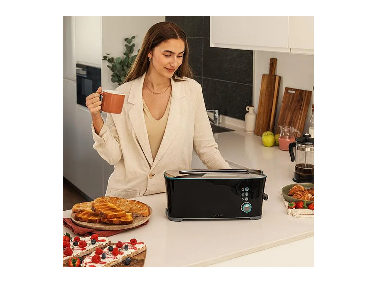 Tostadora Cecotec Toast&Taste Extra B 1000W 7 posiciones negro