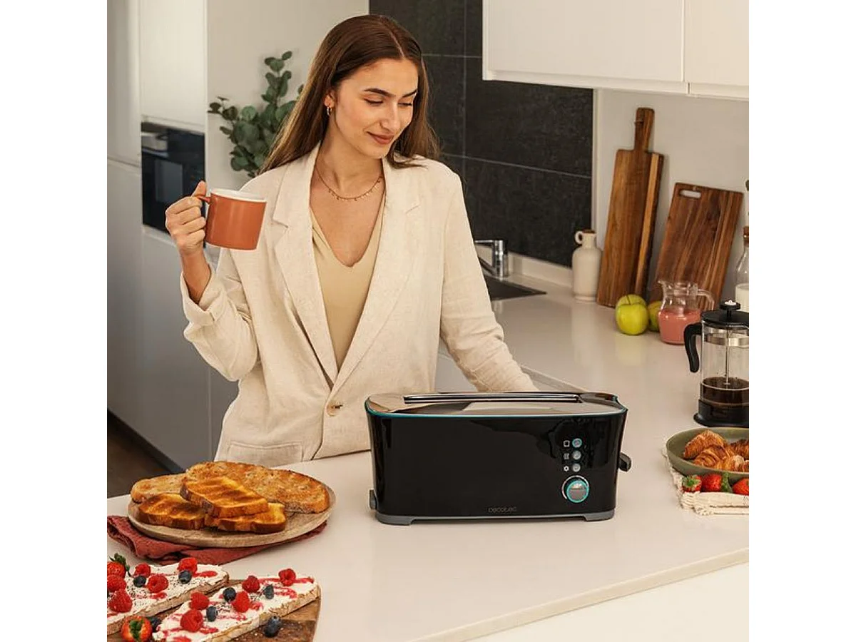 Tostadora Cecotec Toast&Taste Extra B 1000W 7 posiciones negro