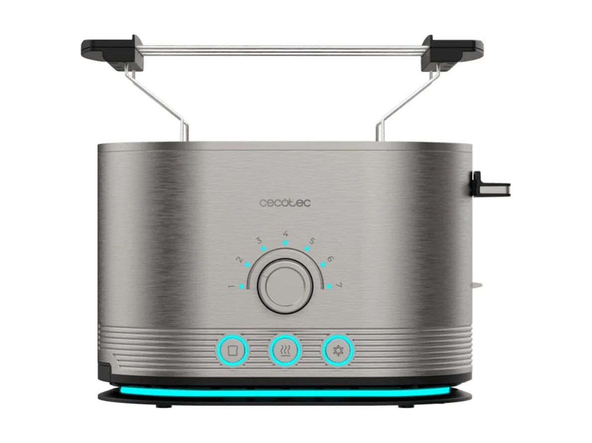 Tostador Cecotec Shine&Toast Double 850W 2 ranuras + aviso luminoso gris