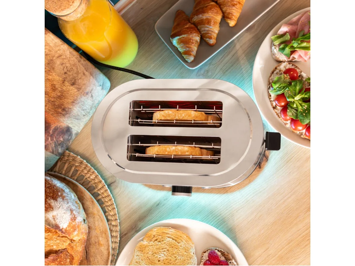 Tostador Cecotec Shine&Toast Double 850W 2 ranuras + aviso luminoso gris