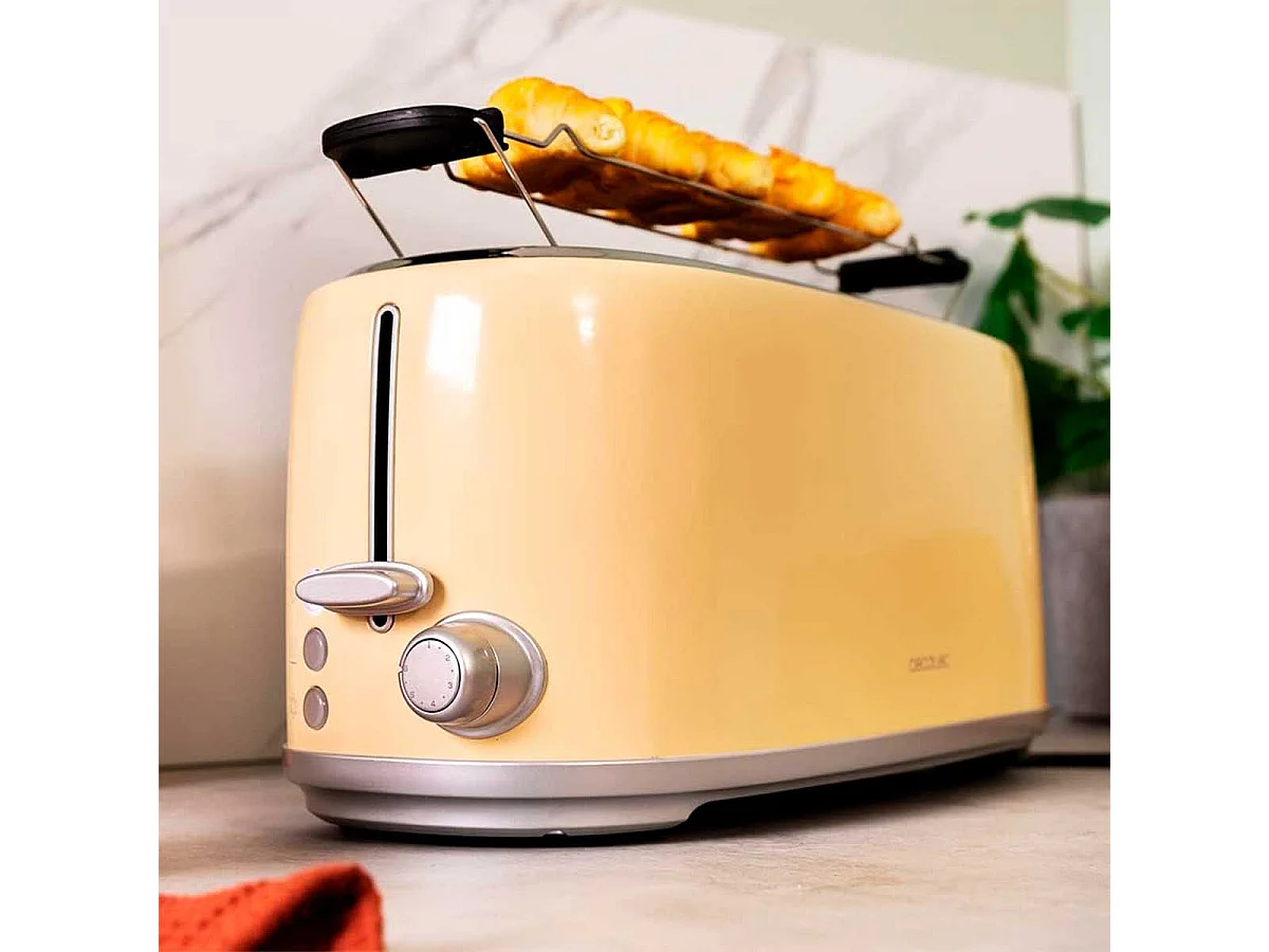 Tostador Cecotec Toast&Taste 1600 Retro Double 980W diseño retro beige