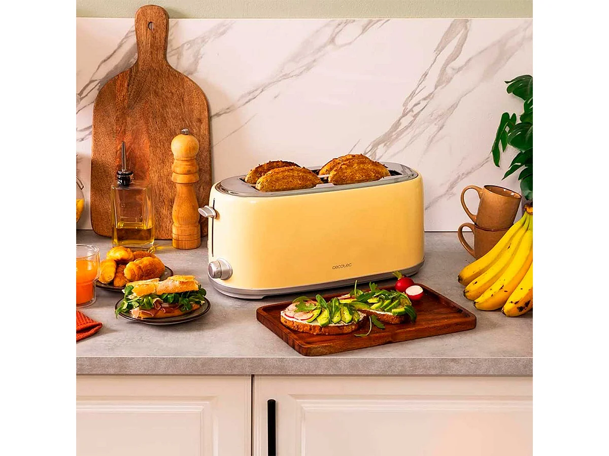 Tostador Cecotec Toast&Taste 1600 Retro Double 980W diseño retro beige