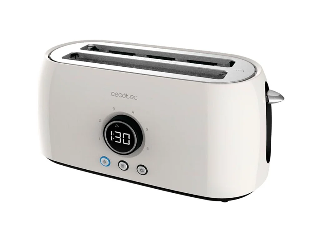 Tostador Cecotec ClassicToast 15000 Extra Double 1500W 4 rebanadas pantalla digital beige