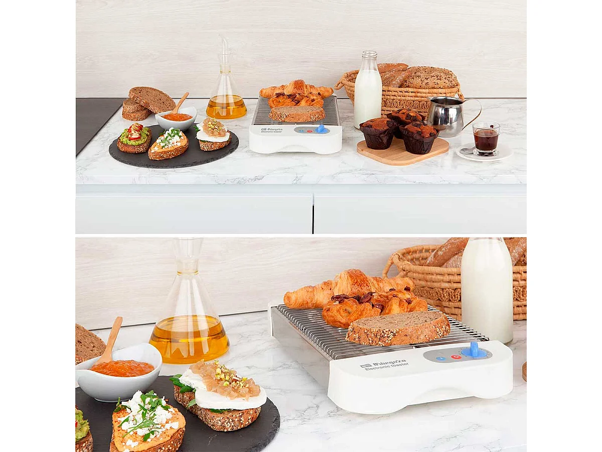 Tostador plano Orbegozo TO 1010 600W 6 niveles blanco