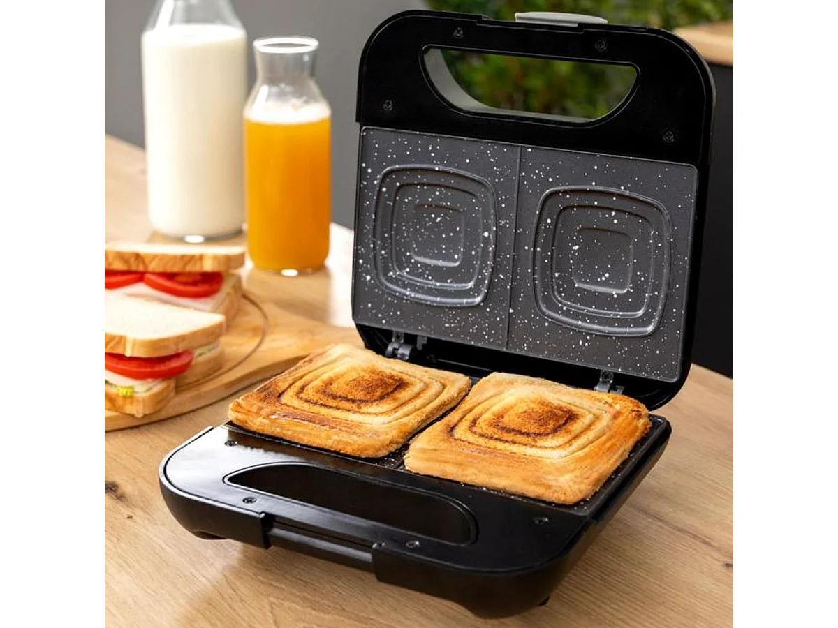 Sandwichera Cecotec Rock'nToast Square 800W 2 placas antiadherentes inox