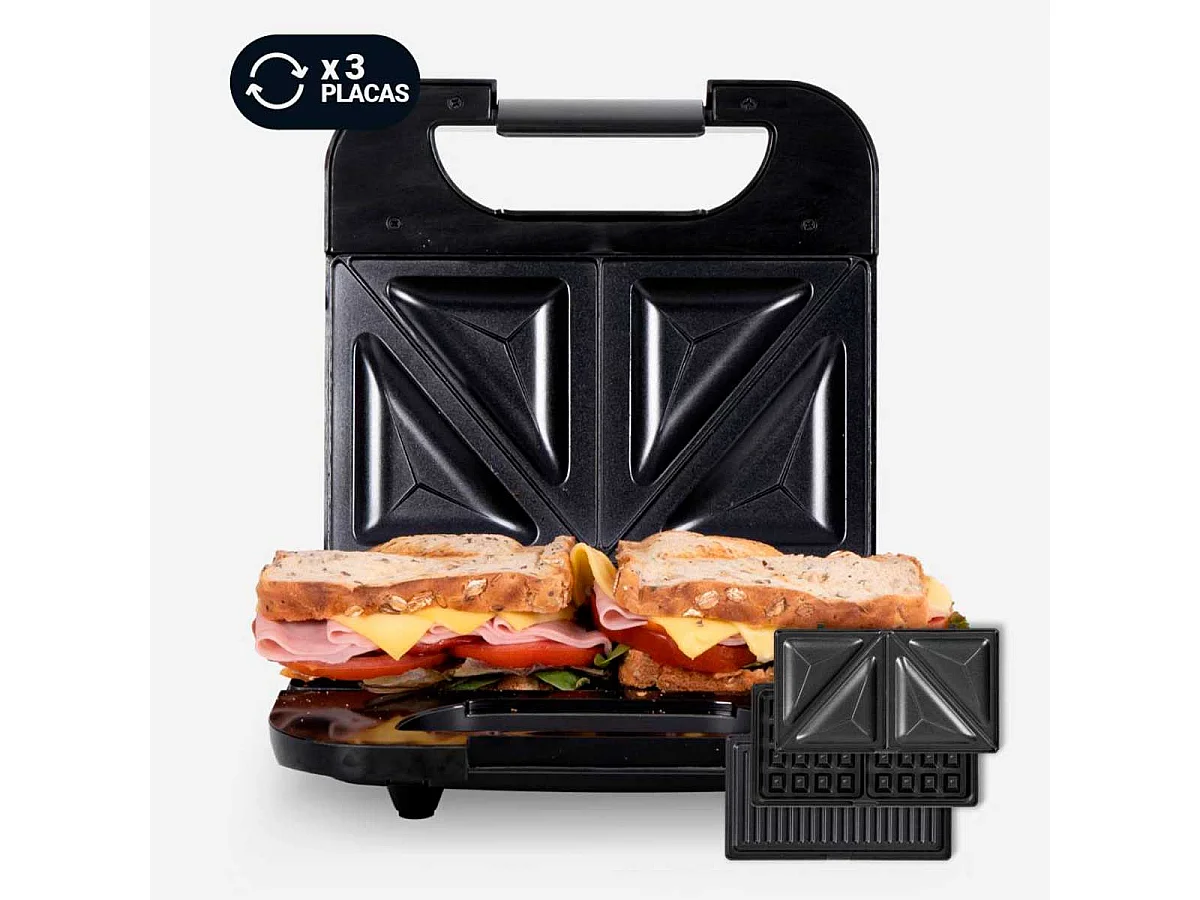 Sandwichera Spicy Grill Plus 5008X Universal Blue 700W 3 en 1 inox