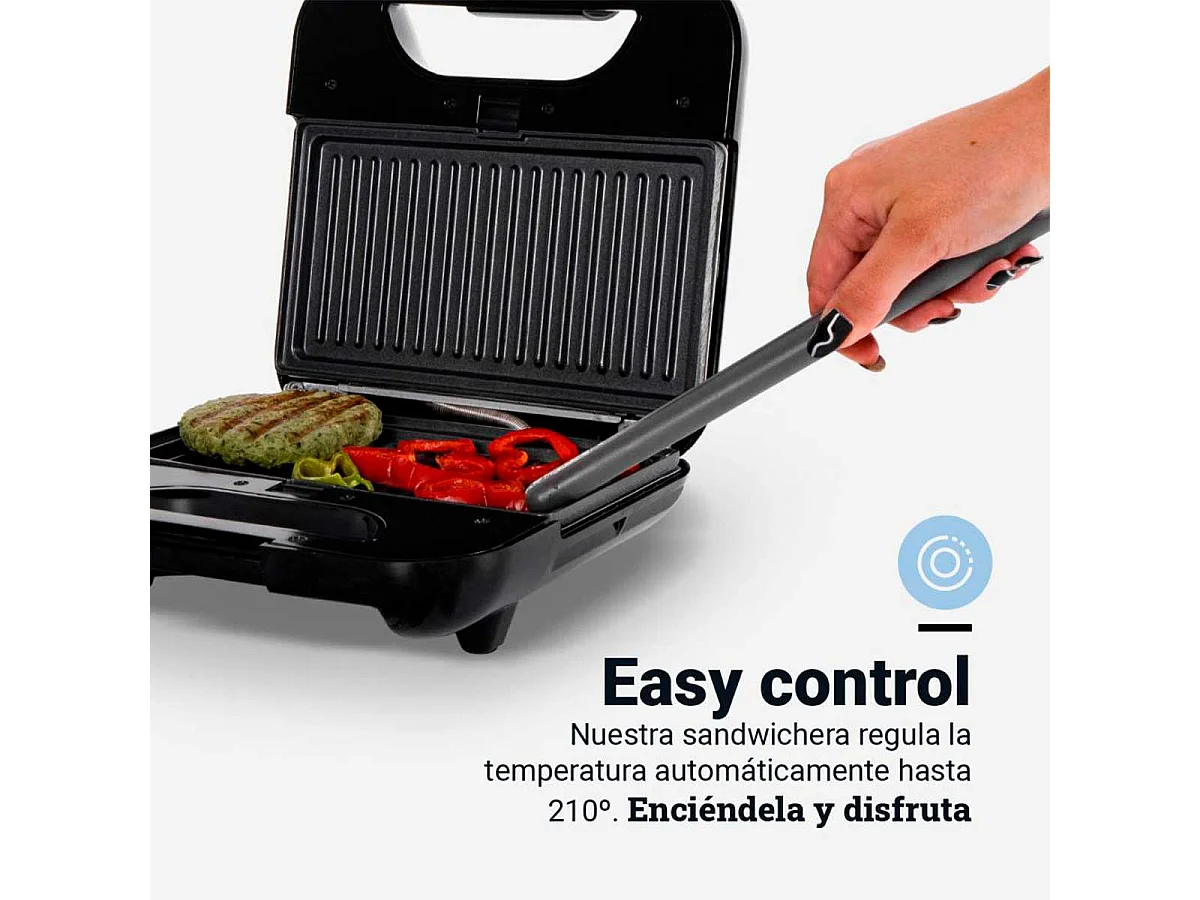 Sandwichera Spicy Grill Plus 5008X Universal Blue 700W 3 en 1 inox