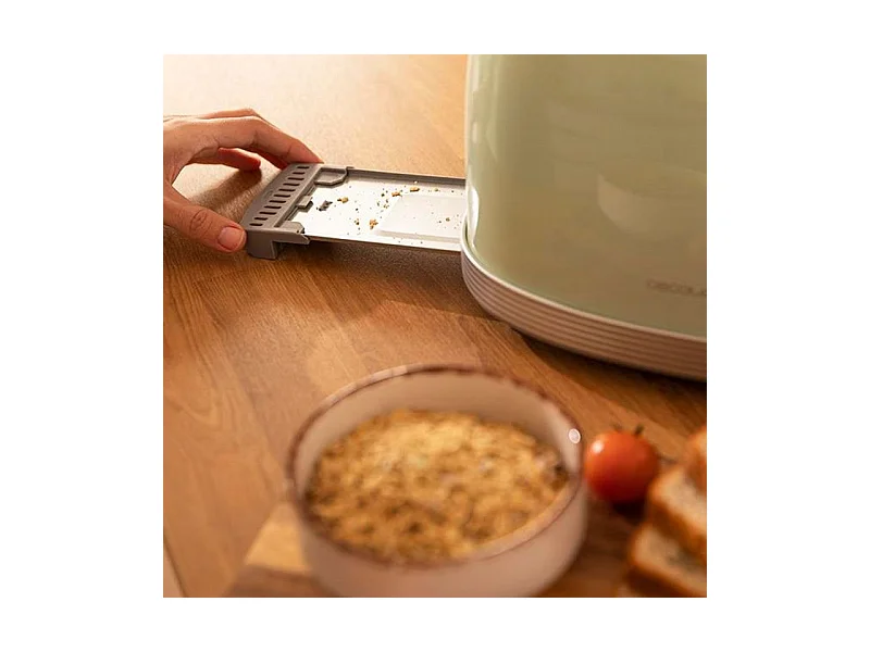 Tostadora vertical Cecotec Toast&Taste 800 Vintage Light Green 850W doble ranura verde