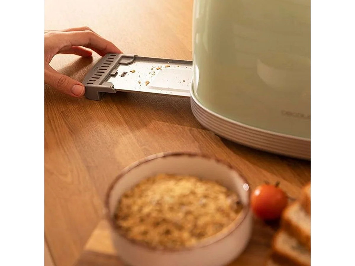 Tostadora vertical Cecotec Toast&Taste 800 Vintage Light Green 850W doble ranura verde