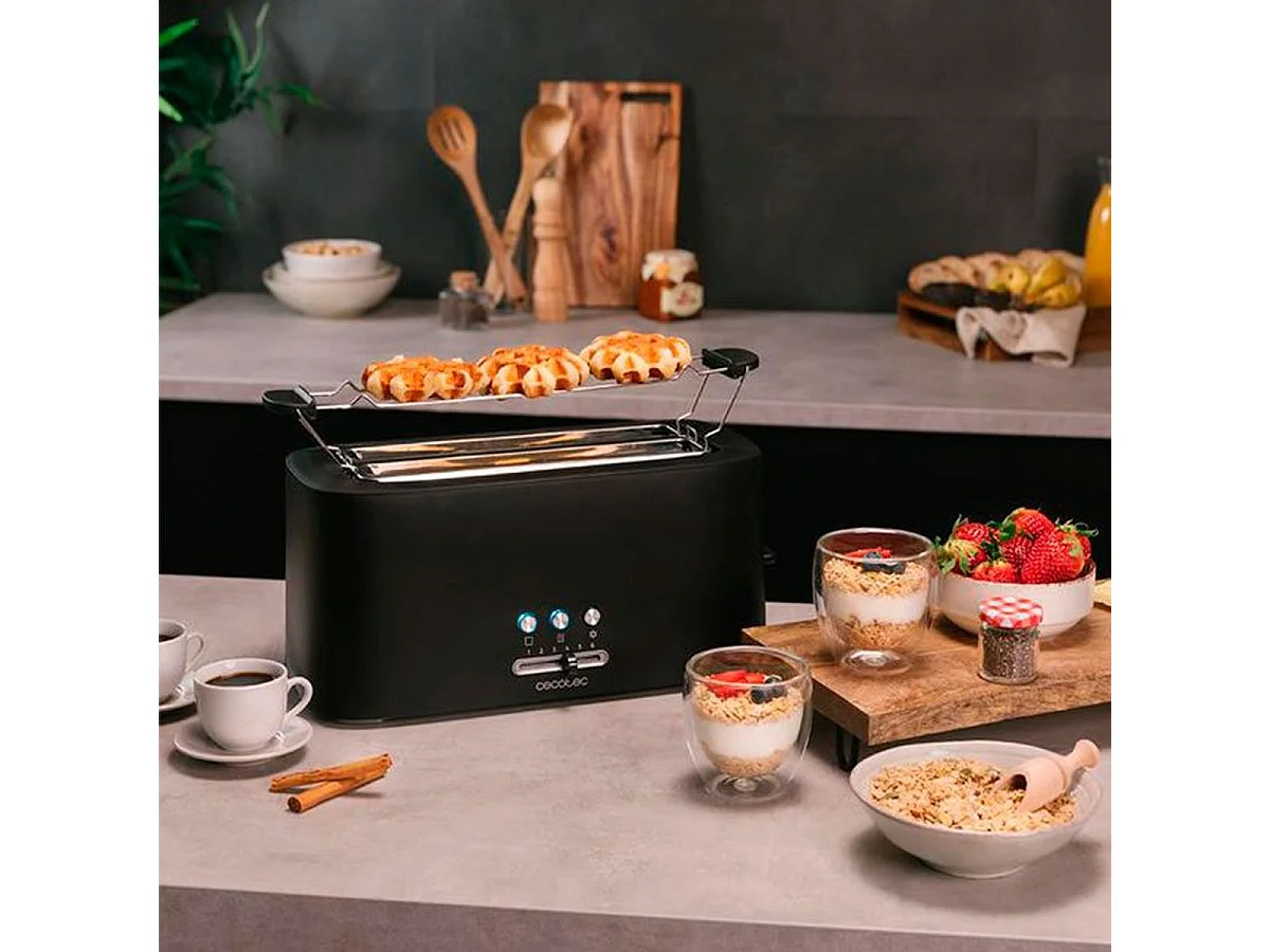 Tostador vertical Cecotec Toast&Taste 16000 Extra Double 1630W negro