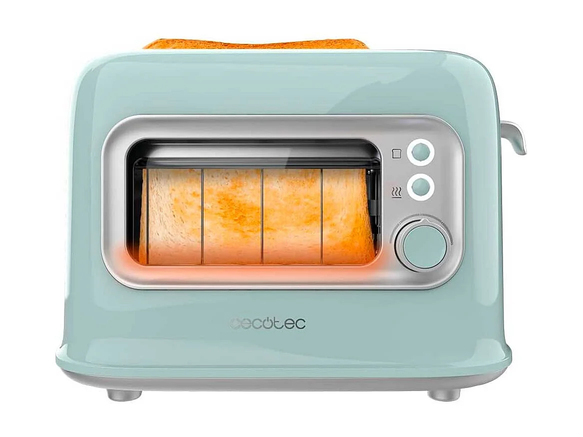 Tostador Cecotec RetroVision 700W diseño retro con ventana azul