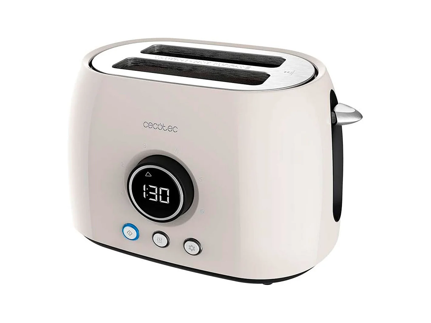 Tostador Cecotec ClassicToast 8000 Double 800W 2 ranuras pantalla digital beige