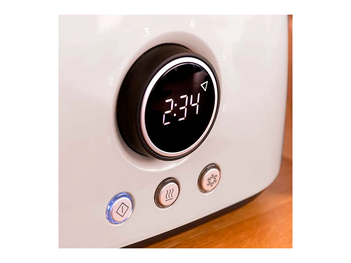 Tostador Cecotec ClassicToast 8000 Double 800W 2 ranuras pantalla digital beige