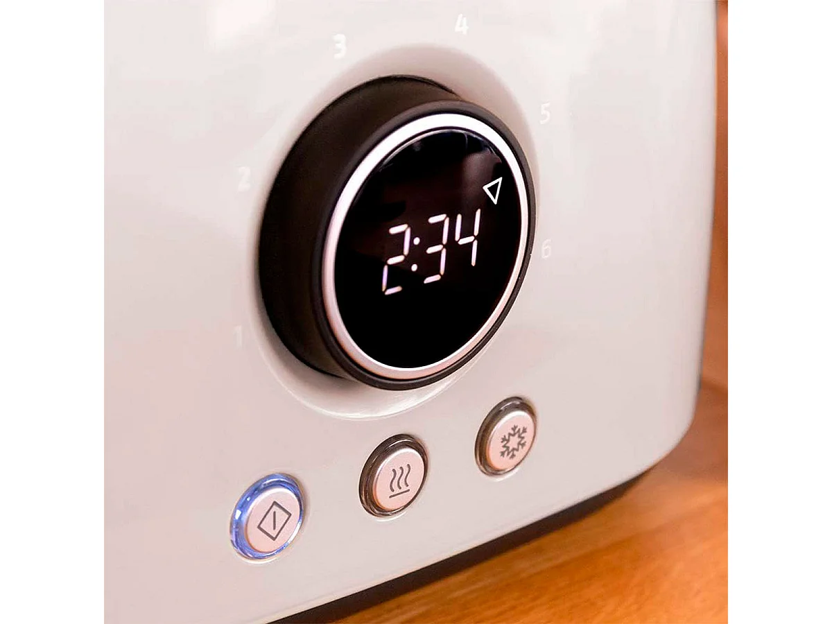 Tostador Cecotec ClassicToast 8000 Double 800W 2 ranuras pantalla digital beige