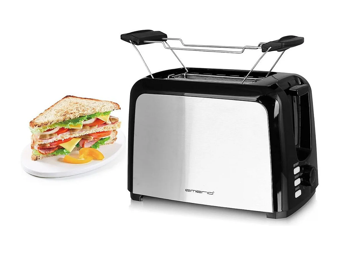 Tostador Emerio TO-123924 750W 2 ranuras negro/plata