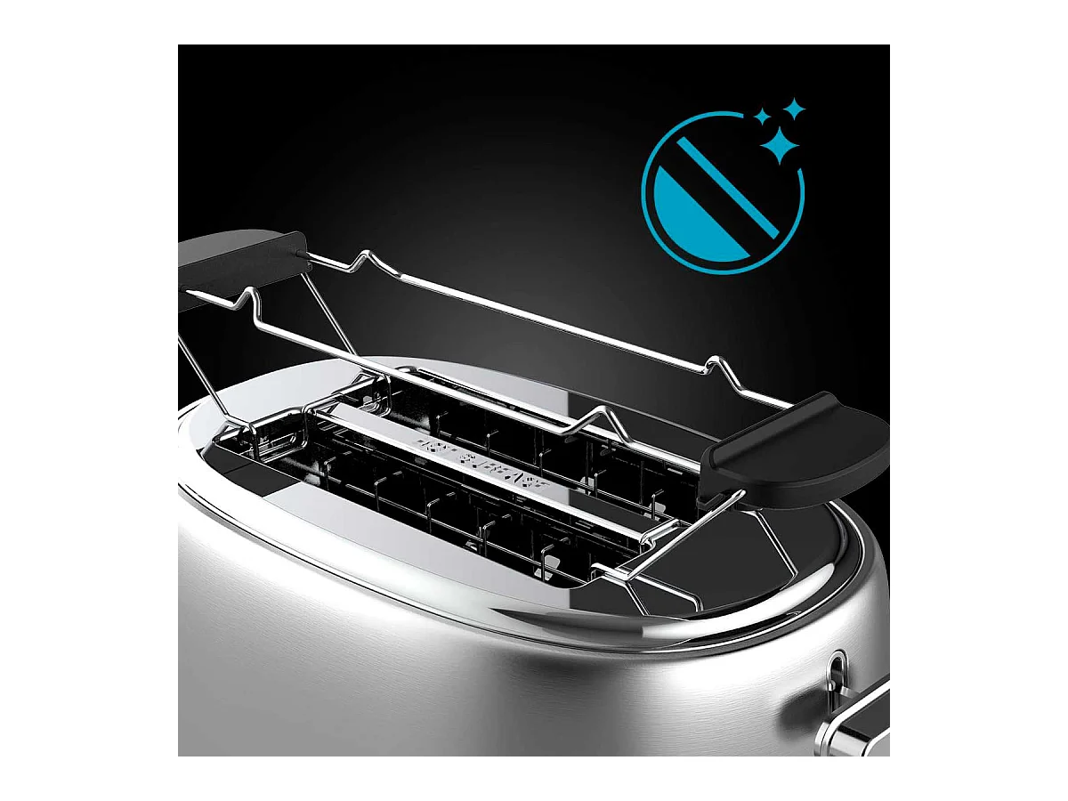 Tostador Cecotec Toast&Taste 1000 Retro Double 980W diseño retro inox