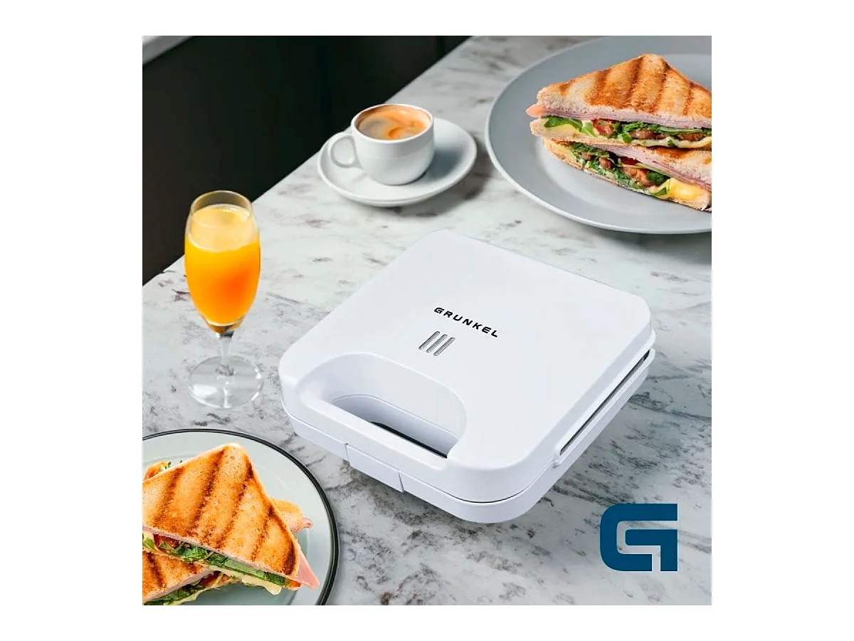 Sandwichera Grunkel SAN-CC BL 750W blanco