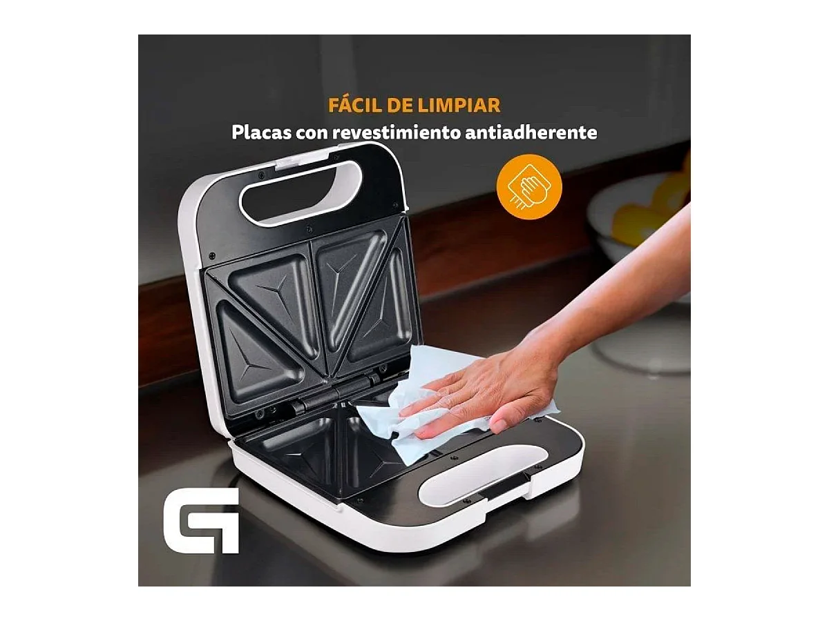 Sandwichera Grunkel SAN-CC BL 750W blanco