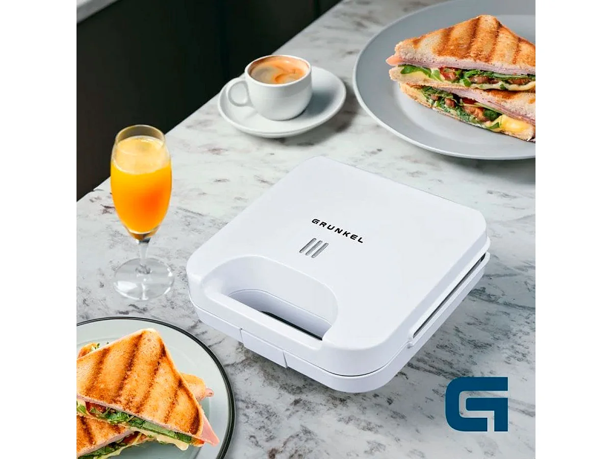 Sandwichera Grunkel SAN-CC BL 750W blanco