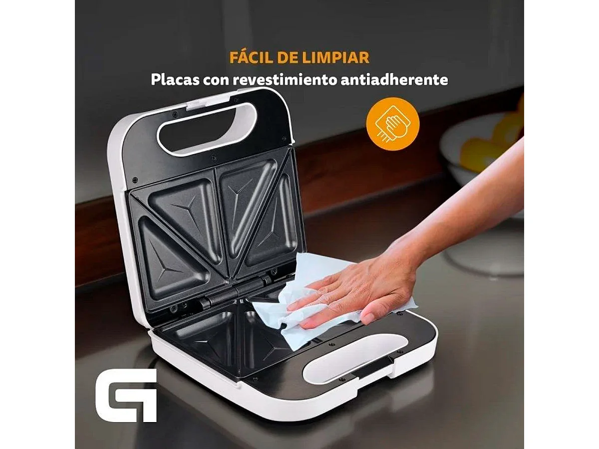 Sandwichera Grunkel SAN-CC BL 750W blanco